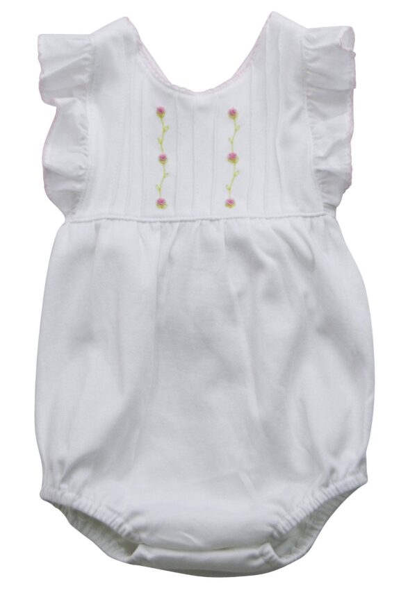 Baby Threads - Feathers & Rose Buds Pima Cotton Onesie