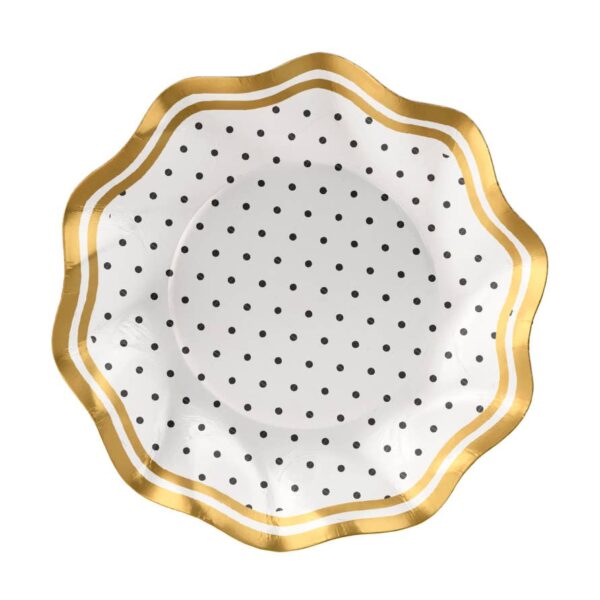 Sophistiplate - Wavy Appetizer/Dessert Bowl Blanc & Noir/8pk