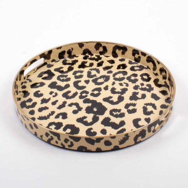 8 Oak Lane - Leopard Round Tray