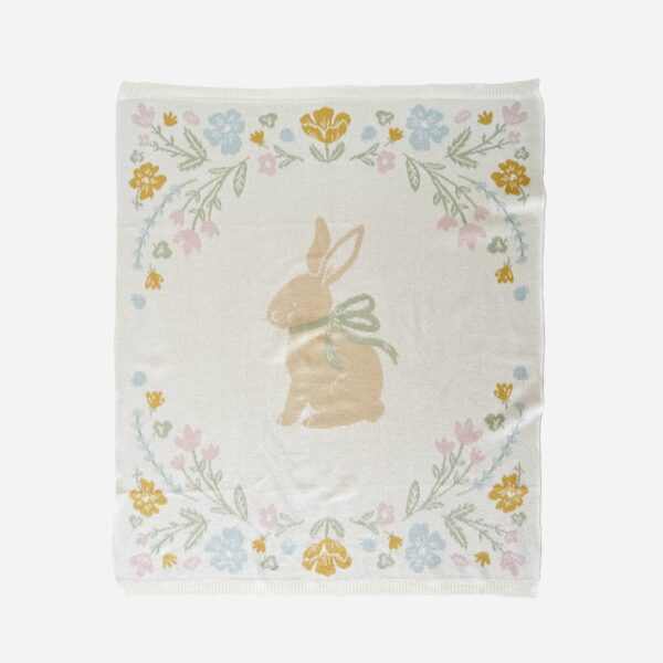 The Blueberry Hill - Blanket Pastel Bunny Cotton Baby Decor Gift Spring Summer