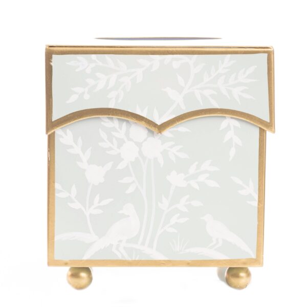 The Enchanted Home - Pale Green & White Chinoiserie Tissue Holder