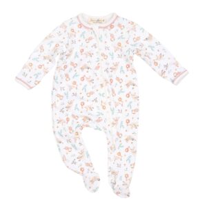 Magnolia Baby - Cherished Arrivals Zip Footie - Dusty Rose by Luna and Arlo