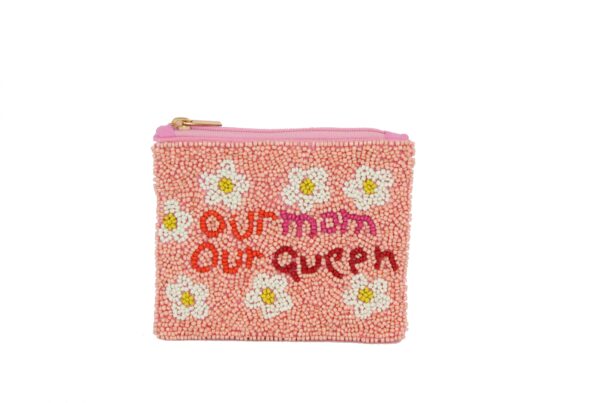 Nima Accessories Inc - Ladies Fully Beaded OUR MOM Theme Fashion Coin Purse