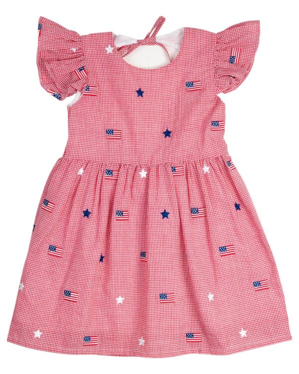 Smockingbird - Flags and Stars Embroidered Dress