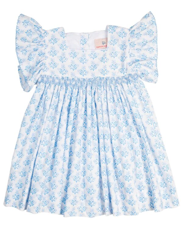 Smockingbird - Blue Floral Smocked Dress