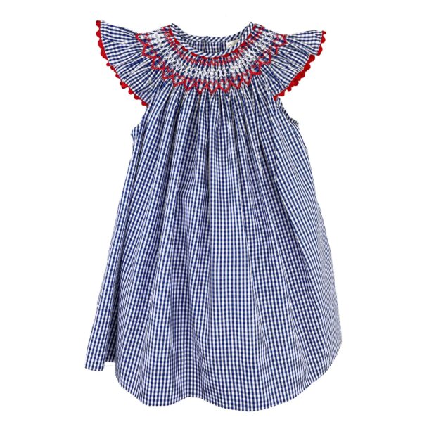 Petit Ami & Zubels - Patriotic Bishop Smocked Dress