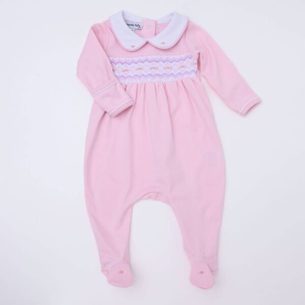 Magnolia Baby - Hazel Smocked Footie - Pink
