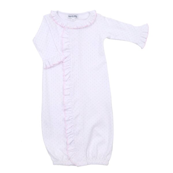 Magnolia Baby - Mini Dots Ruffle Front Converter - Pink