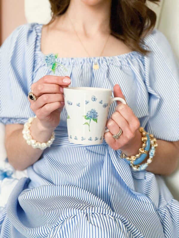 Simply Jessica Marie - Blue Hydrangeas Watercolor Latte Mug