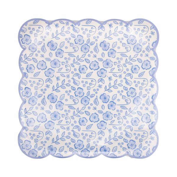 My Mind’s Eye - PLPL887 - Blue Floral Paper Plate