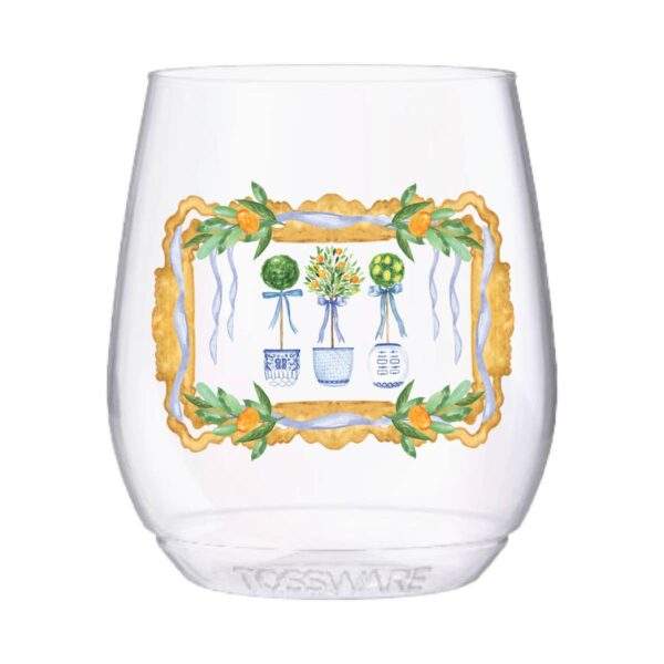 Sip Hip Hooray - Oranges Topiary Jar 14oz Stemless Tossware