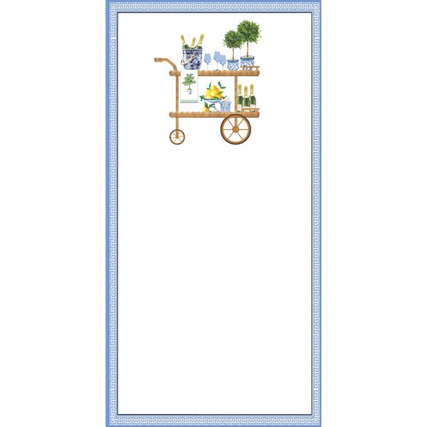 WH Hostess Social Stationery - 4.25 x 8.5 Bar Cart List Notepad