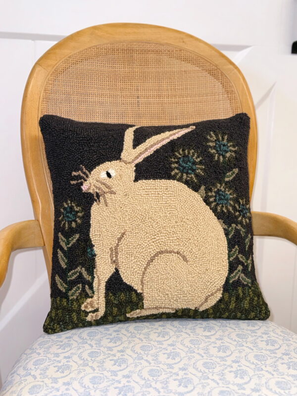 Warren Kimble Hare w/Sunflowers 16" x 16" Hook Pillow