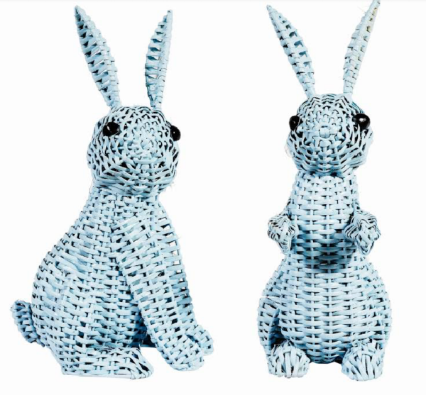 The Enchanted Home - Blue Wicker Bunny
