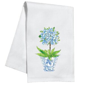 RosanneBeck Collections - Handpainted Blue Primrose in Cashe Pot  Kitchen Towel
