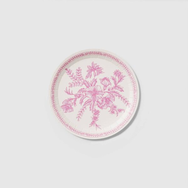 Coterie Party Supplies - Pink Toile Small Plates (10 per pack)