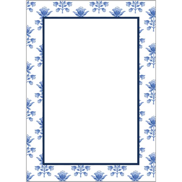 WH Hostess Social Stationery - In Stock 5x7 Tulip Block Print Notepad
